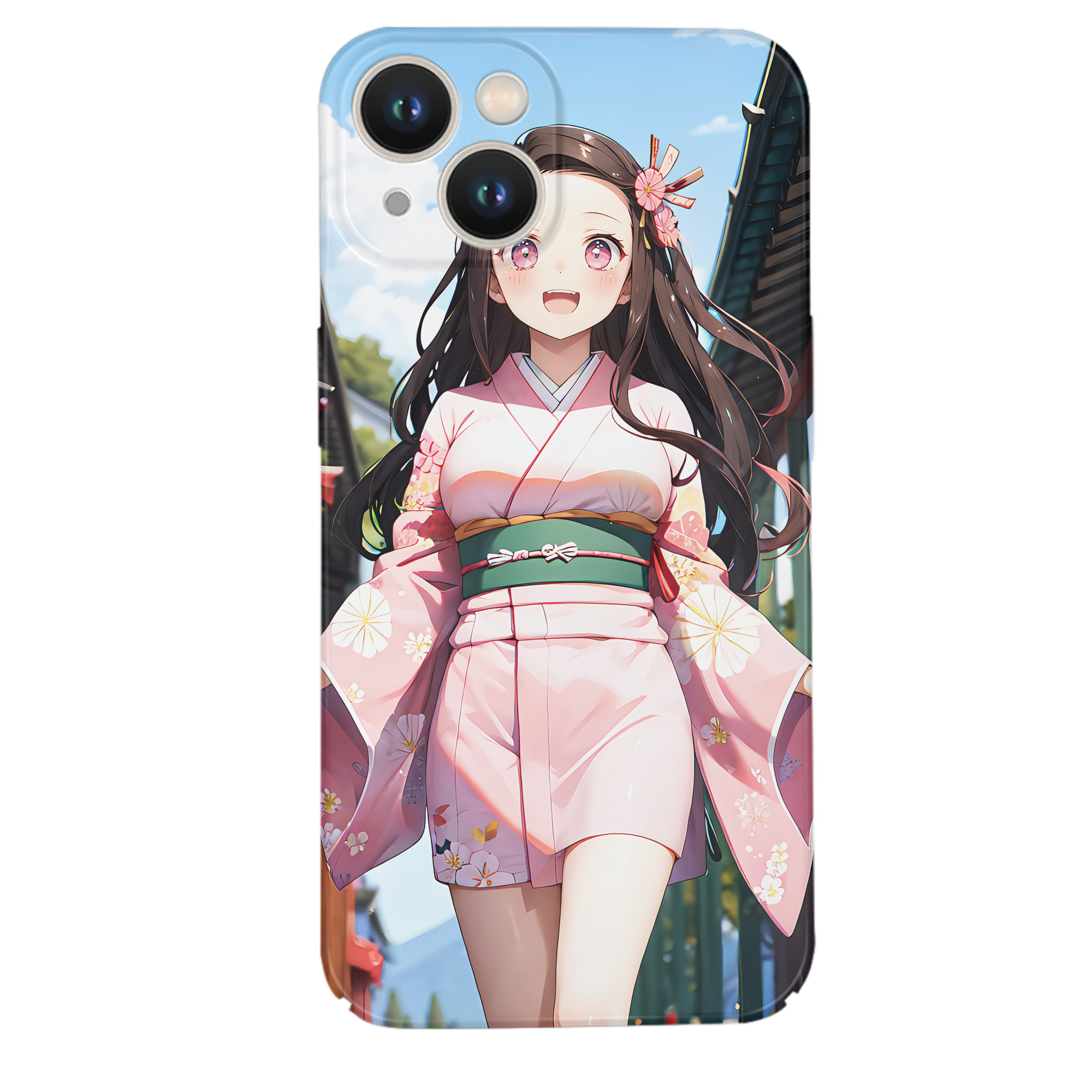 （画像用） 鬼滅の刃（きめつのやいば）竈門 禰󠄀豆子／かまど ねずこ Kamado Nezuko 【iPhone 14シリーズ対応】ハードケース